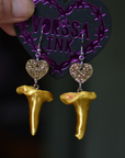3D-printed Chanterelle earrings