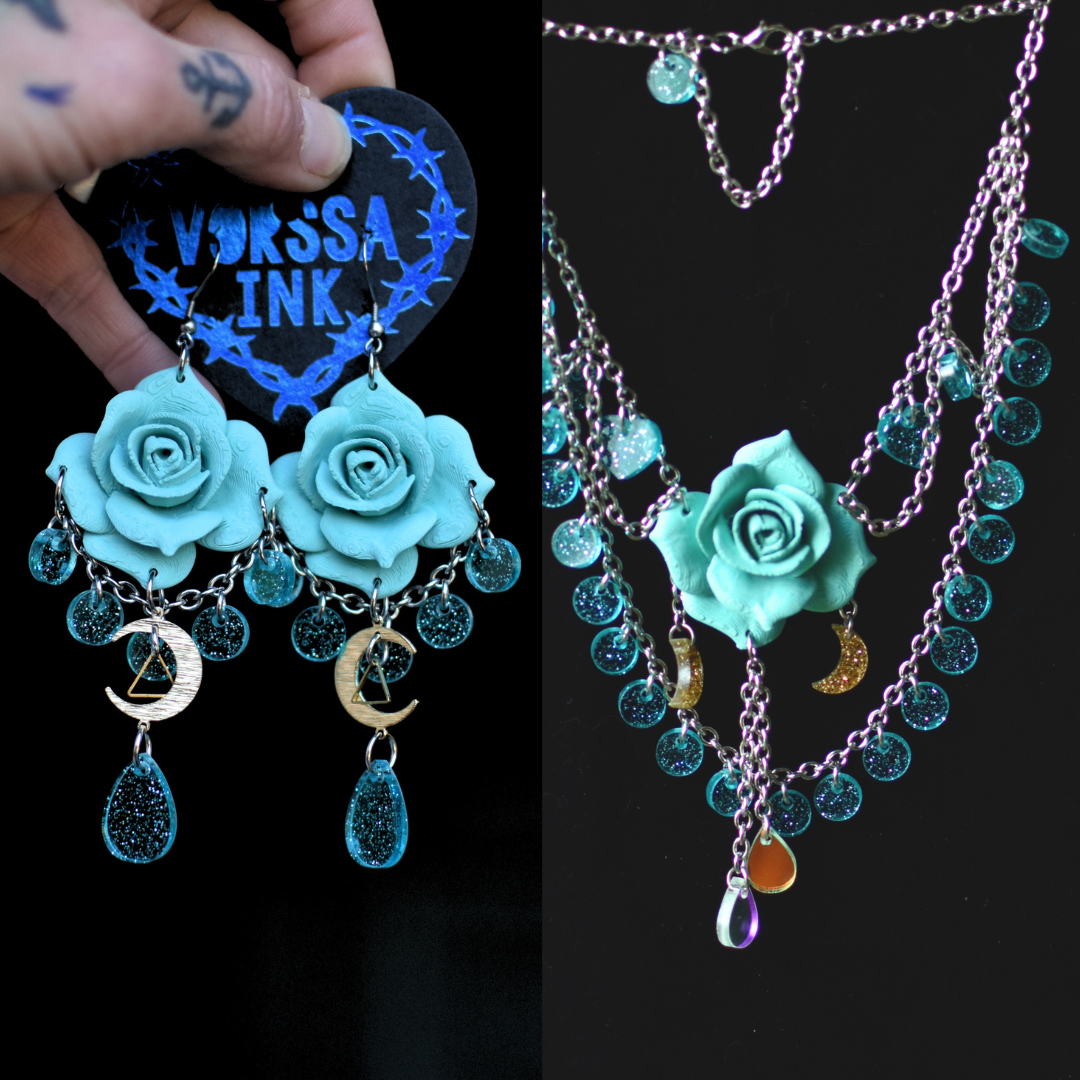 Rose-setti (sis. korvakorut ja kaulakorun)