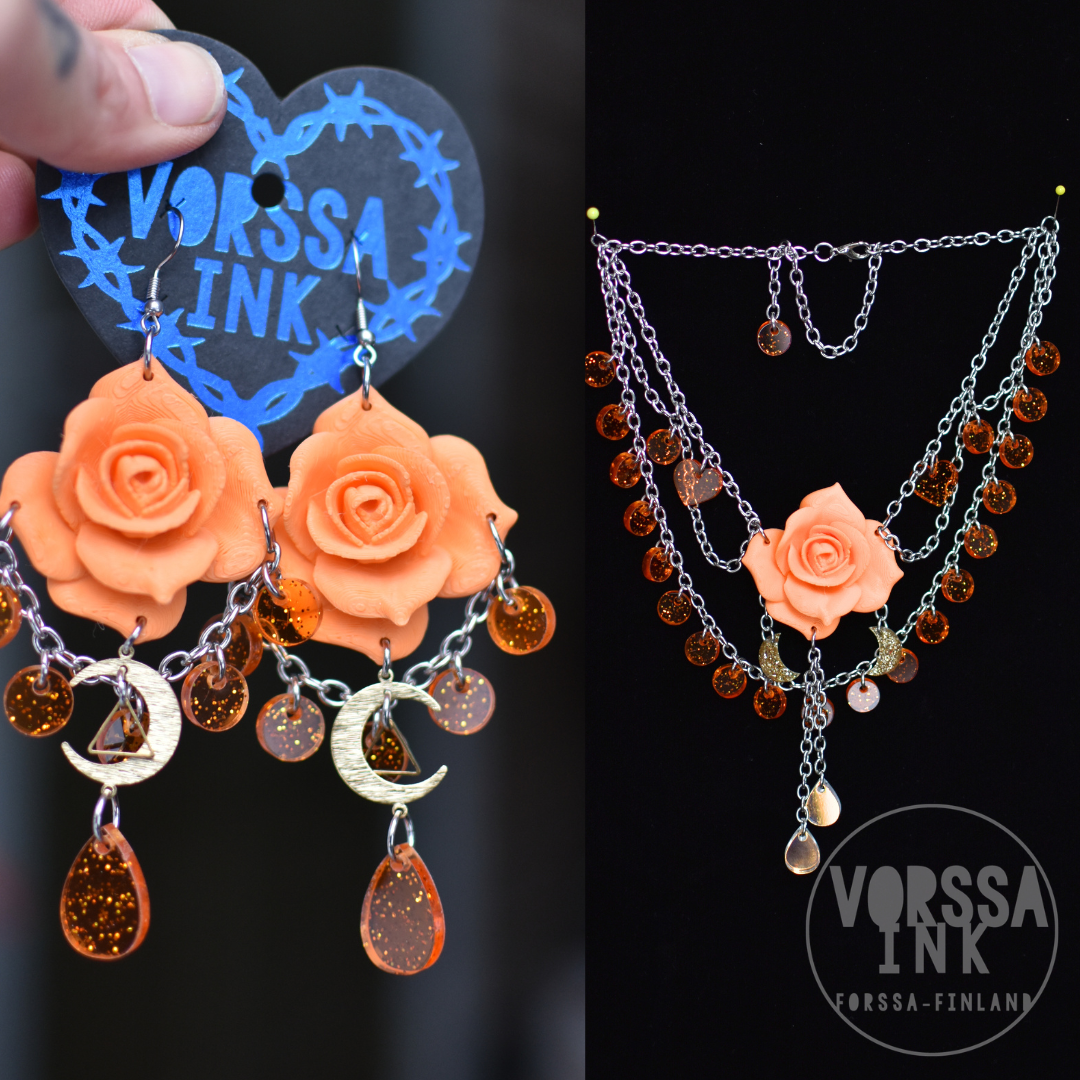 Rose-setti (sis. korvakorut ja kaulakorun)