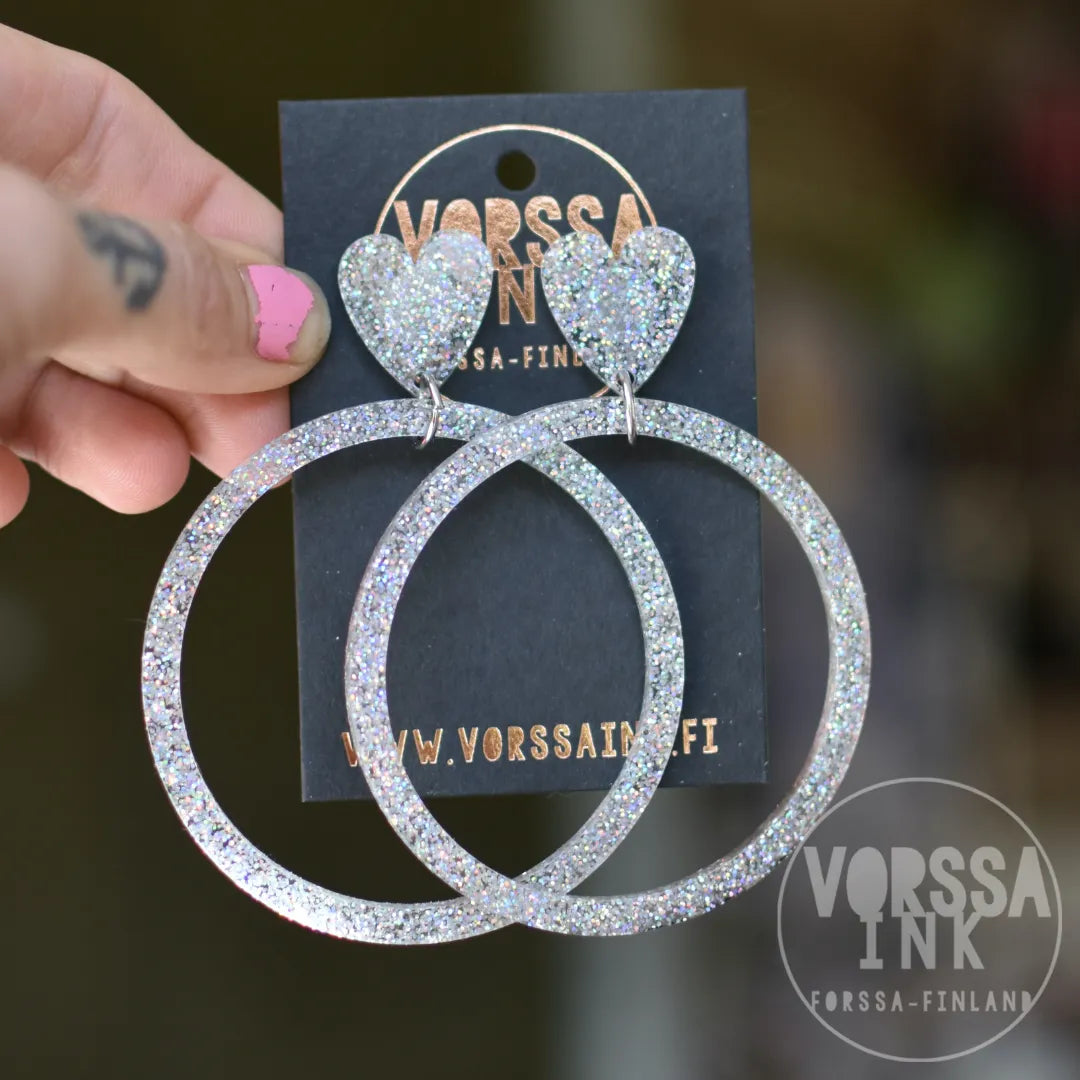 Kimaltavat rengas korvikset | Vorssa Ink