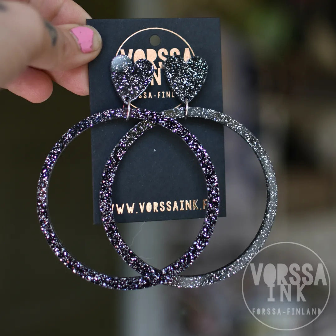 Kimaltavat rengas korvikset | Vorssa Ink