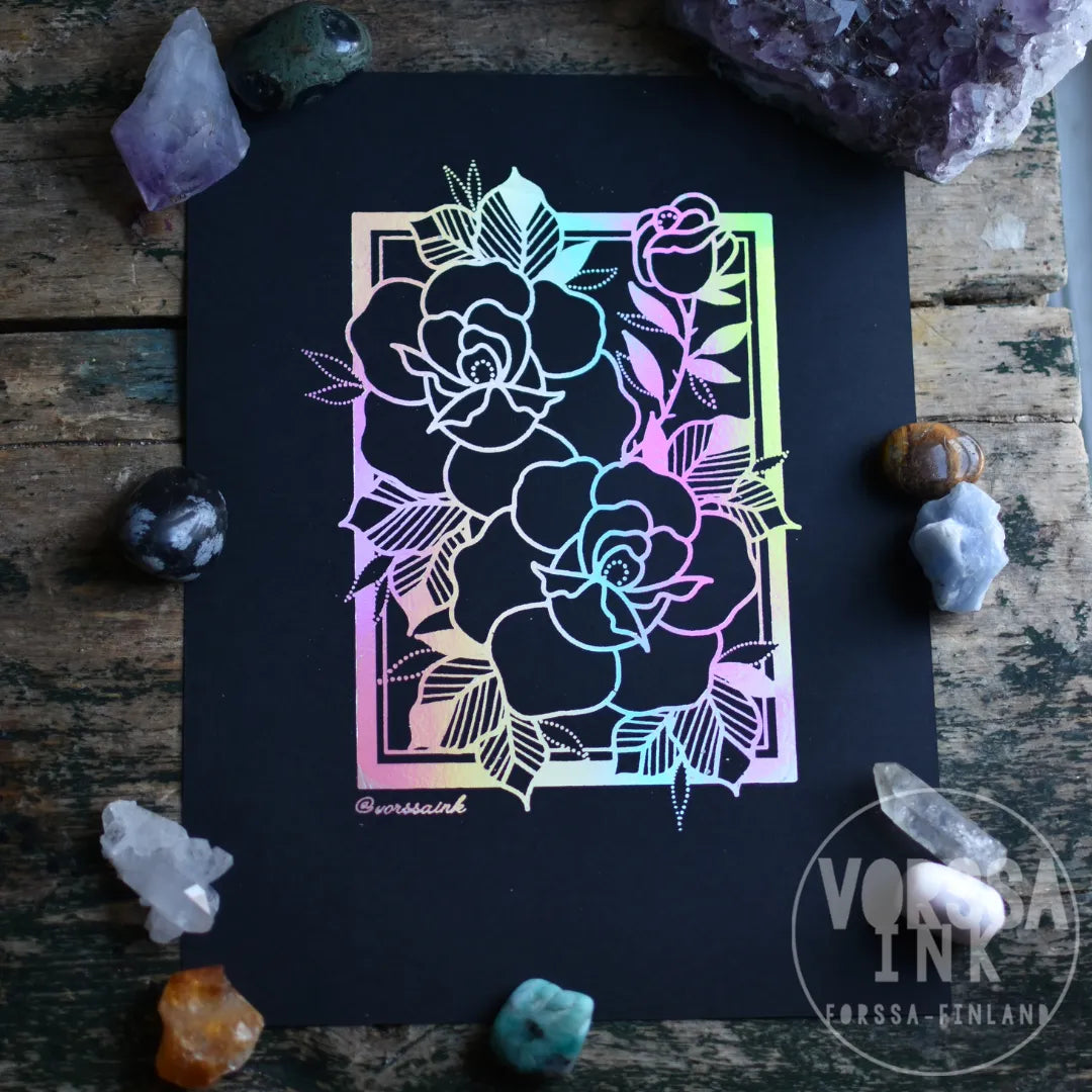 Ruusu printti | Vorssa Ink